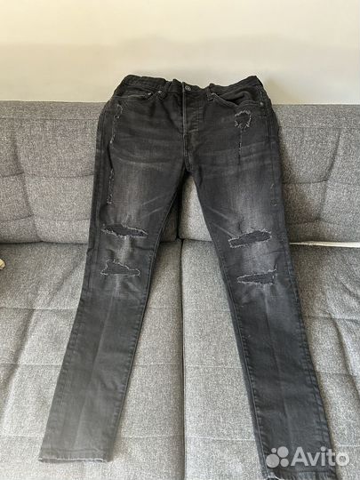 Джиннсы черные skinny 32 h&m
