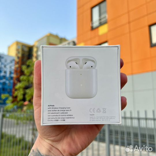 Наушники AirPods 2 «оригинал» + доставка + чехол