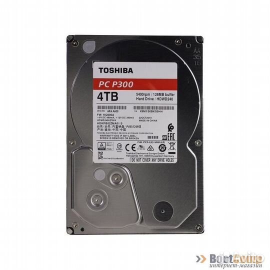Жесткий диск 4000Gb Toshiba hdwd240uzsva