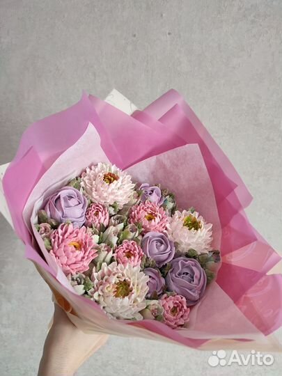 Букеты из зефира и маршмеллоу