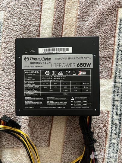 Блок питания Thermaltake Litepower 650W