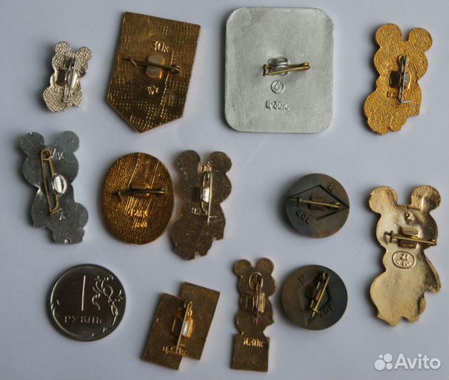 Олимпийские мишки,Олимпиада 80 и Наборы значков