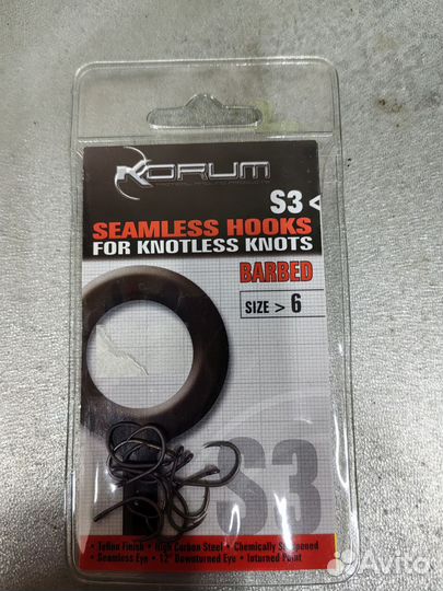 Редкие английские крючки Korum S3 Seamless Hook