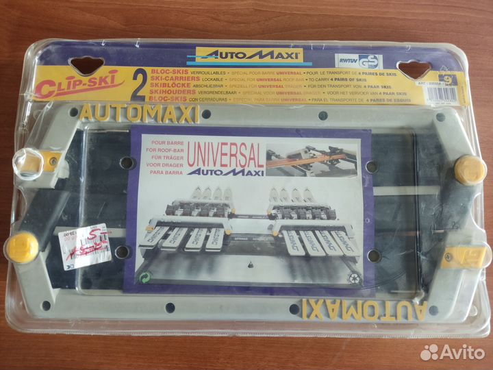 Крепление для лыж на автомобиль automaxi. новый