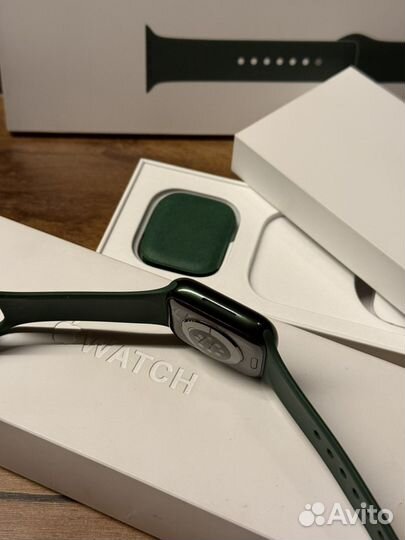 Apple Watch 7 41mm green (Комплект/ Акб 93%)