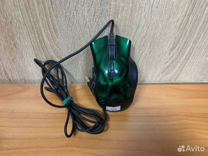 Б.У. Игровая мышь Razer naga зеленая OEM