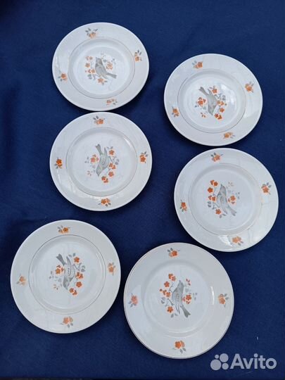 Тарелки десертные, 60-70 гг,6 шт