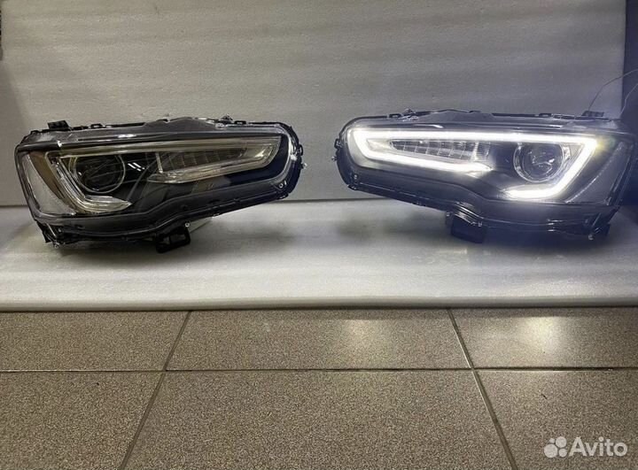 Mitsubishi Lancer X Фары тюнинг Demon eyes E3FY6