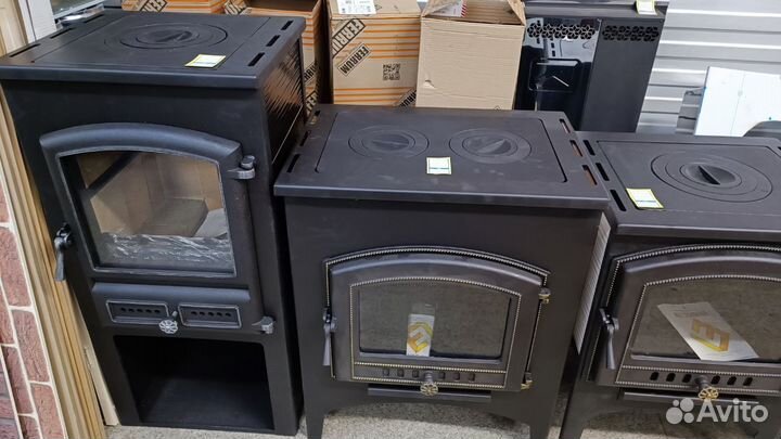 Печь камин чугунная плита дверка со стеклом