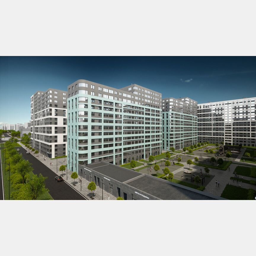2-к. квартира, 74,5 м², 7/17 эт.