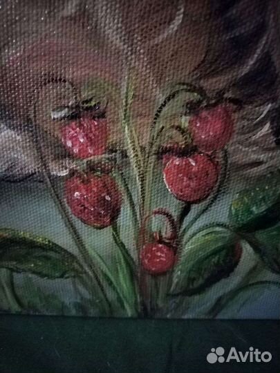 Картина маслом(Сделаем50процСкид)хол,Спаниель45х60