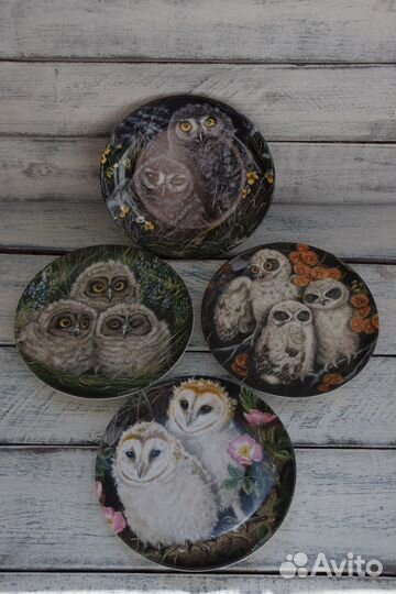 Тарелки декоративные Wedgwood. Серия совята
