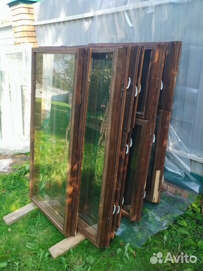 Деревянные окна со стеклопакетом бу