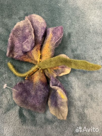 Новая дизайн брошь цветок валяная шерсть