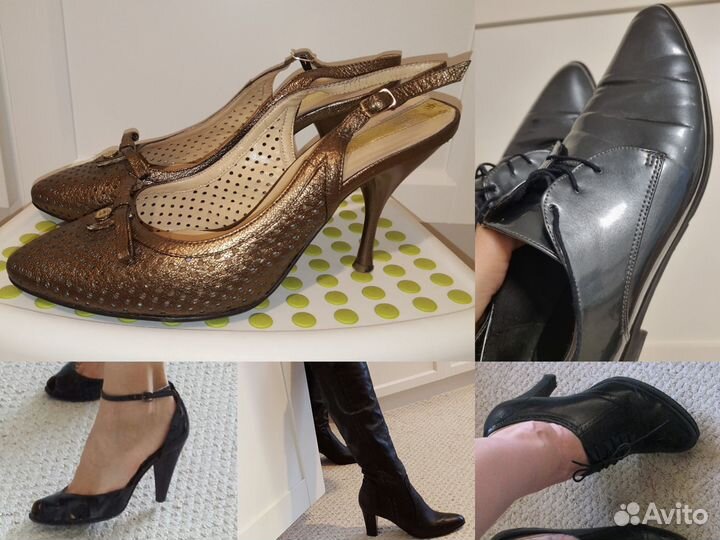 Туфли, босоножки (39-39,5, кожа)