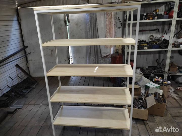Лофт стеллаж металлический с полками