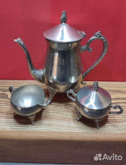 Антикварный Кофейный сервиз. Мельхиор