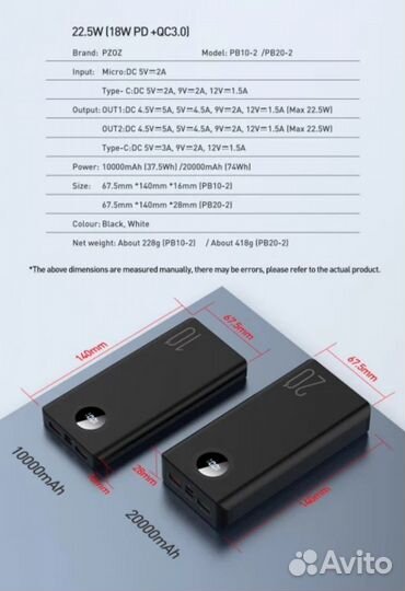 Внешние аккумуляторы - Роwer Ваnk pzoz