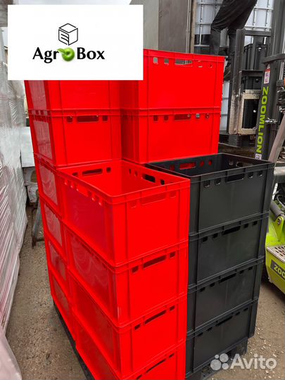 Ящики пластиковые 600х400х300 Универсальные Мясные