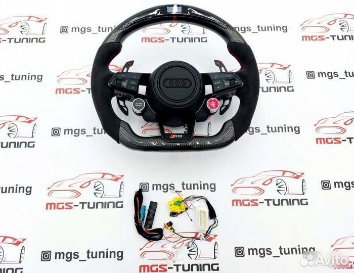 Руль Audi RS карбон экран Ауди A6 C8 RS6 А6 рс6