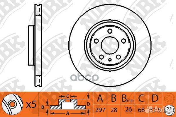Торм.диск зад. mazda CX-5 11/11- mazda CX-5 11