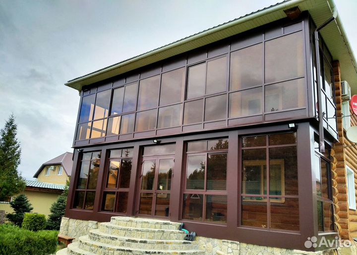 Витражи, окна, двери из алюминиевого профиля