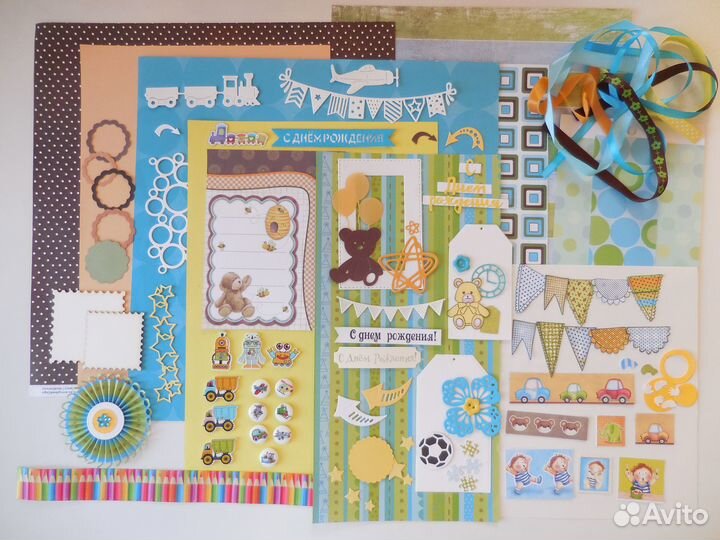 Разные наборы для создания открыток. Скрапбукинг