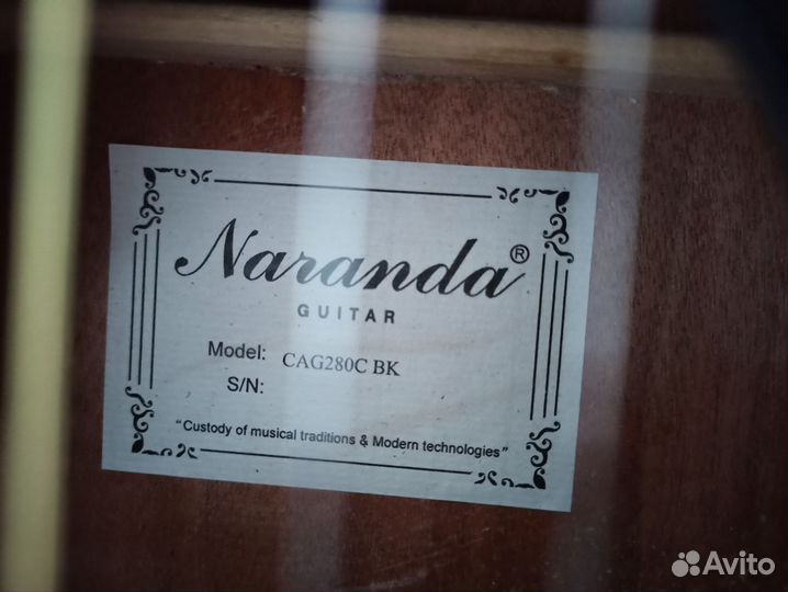 Акустическая гитара Naranda cag280c bk