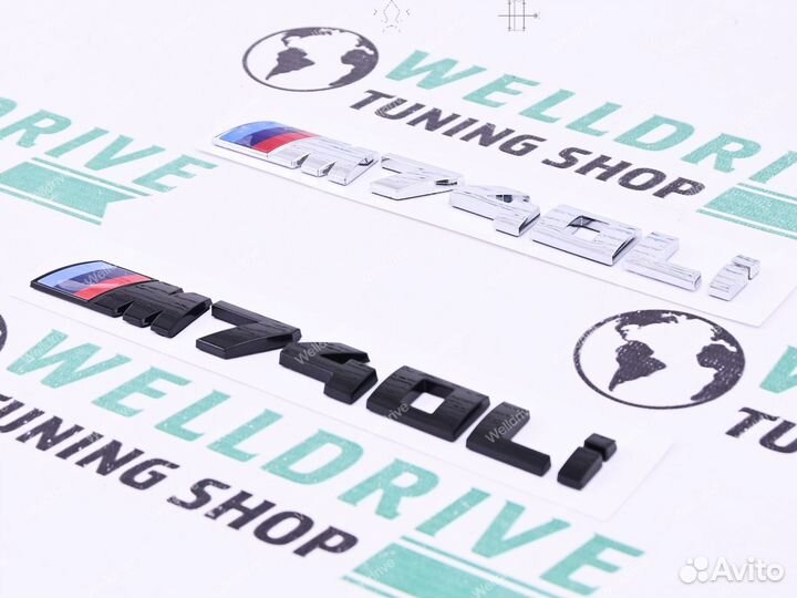 Шильд BMW M740Li черный серебристый