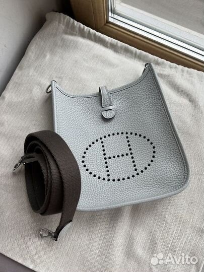 Сумка Hermes Mini evelyne grey