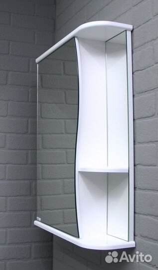 Шкаф-зеркало Волна 1-50 левый айсберг