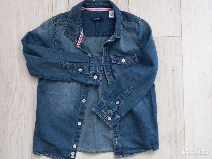 Джинсовая рубашка для мальчика 104