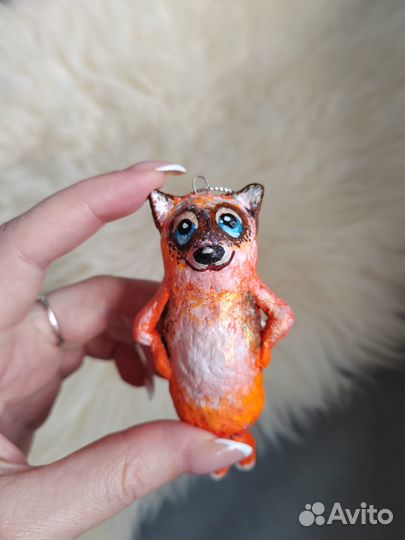 Коллекционнная игрушка на ёлку Лис