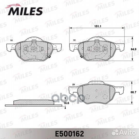 Колодки тормозные honda accord 2.0/2.2/2.4 03