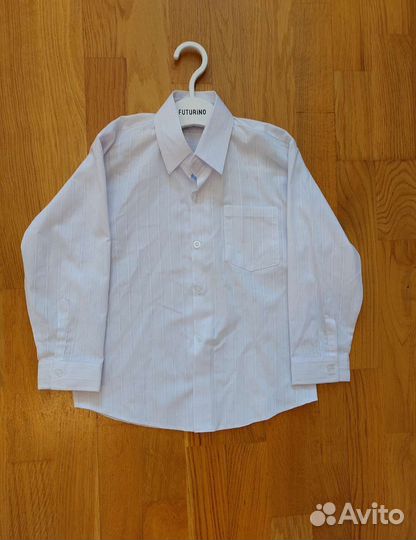 Новая белая рубашка для мальчика 104
