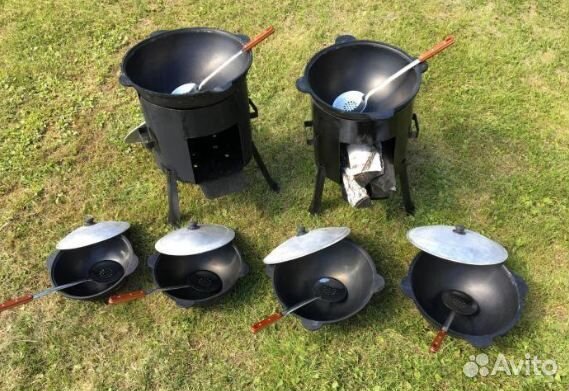 Казаны. Печи. Настоящий чугун, толстая стенка