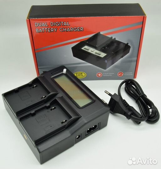 Двойное зарядное ус-во LCD для Canon BP-A30/60