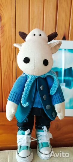 Бычок Борис ручная работа игрушка