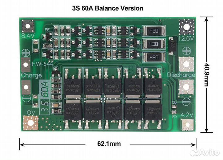 Защитные платы bms, аккумуляторы 18650, зу