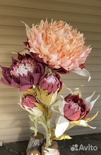 Ростовые цветы из бумаги