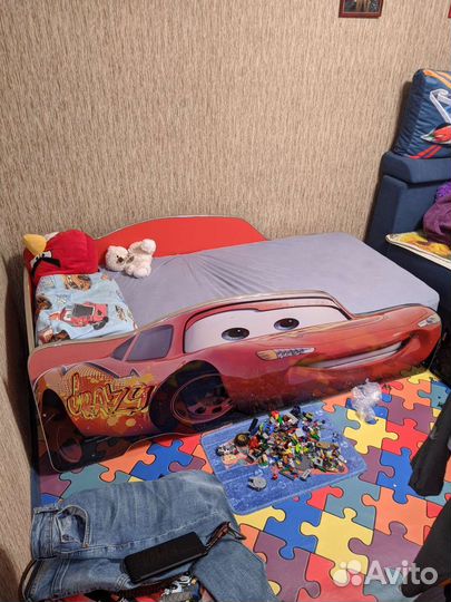 Детская кровать машина mcqueen