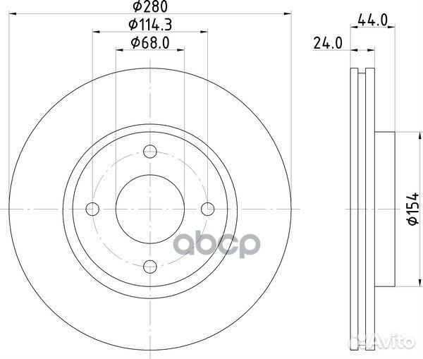 Диск тормозной передний GMC, nissan yukon (GMT9