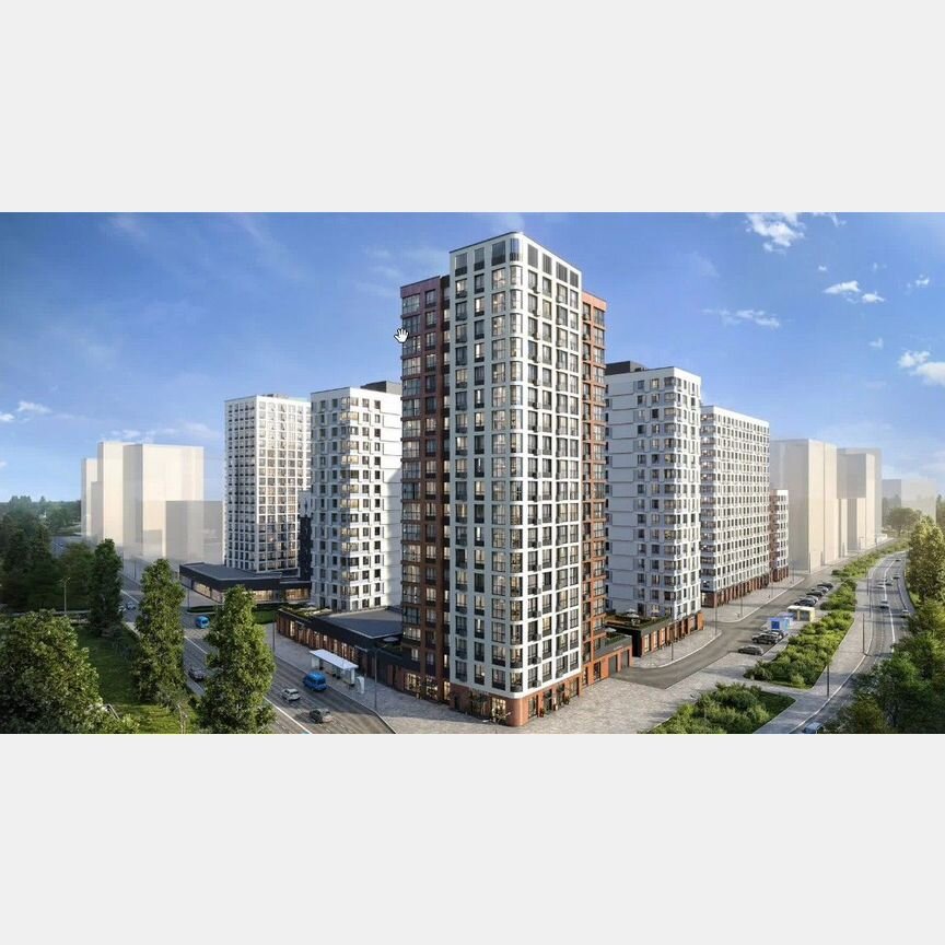 2-к. квартира, 53,1 м², 8/19 эт.