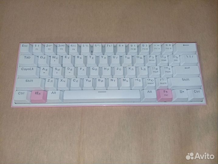 Клавиатура redragon fizz k617 розовая