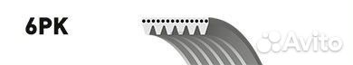 Ремень поликлиновый 6PK2168 Gates