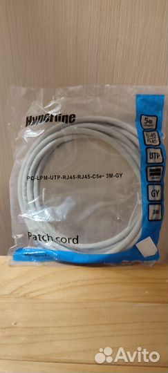 Патч корд 3 метра Hyperline