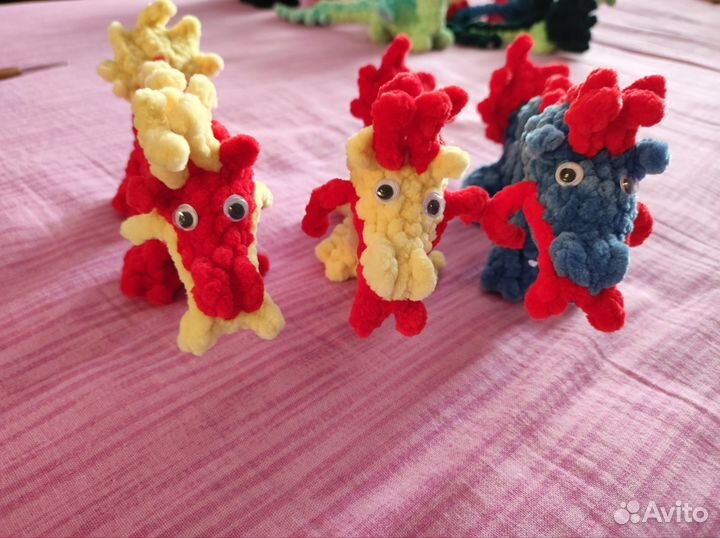 Дракон вязаный ручная работа