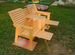 Кресла - шезлонг садовые со столиком на двоих