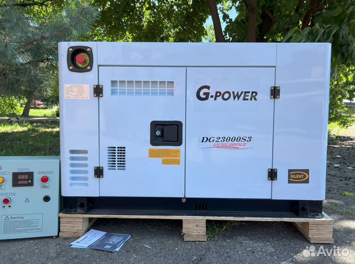 Дизельный генератор 18 kW G-power трехфазный