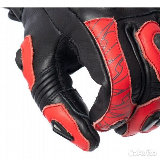 Spyke tech race Black Red Racing Leather Motorcycl